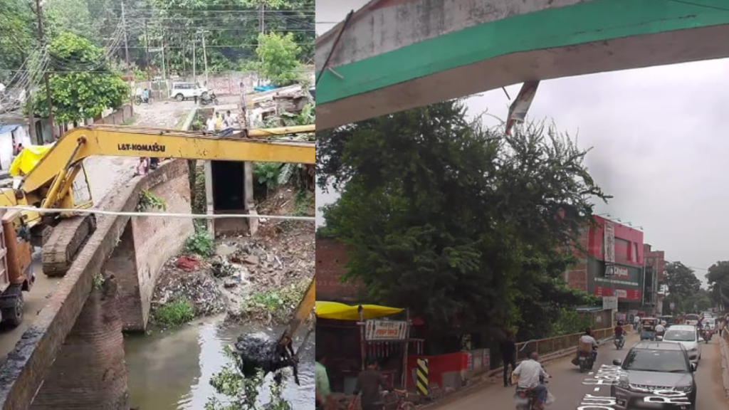 Ballia News : कटहल नाला पुल का एप्रोच मार्ग फिर से धंसने से आने जाने का रास्ता प्रभावित