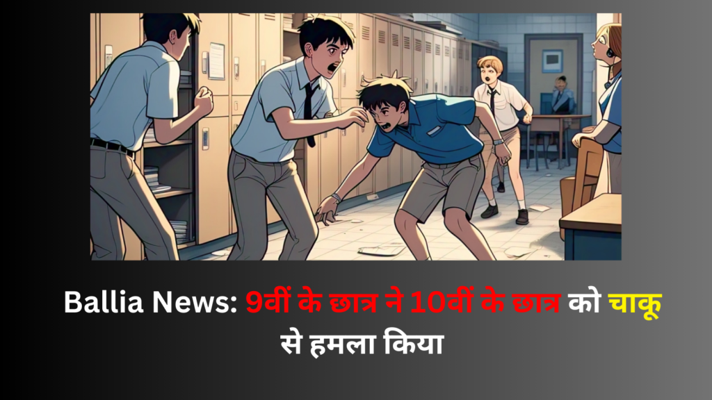 Ballia News 9th class student attacked 10th class student with a knife