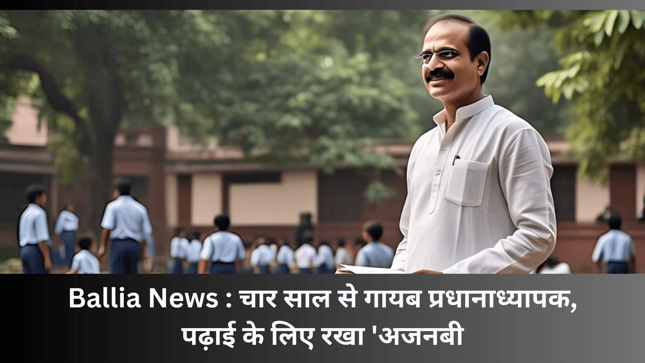 Ballia News : चार साल से गायब प्रधानाध्यापक, पढ़ाई के लिए रखा 'अजनबी