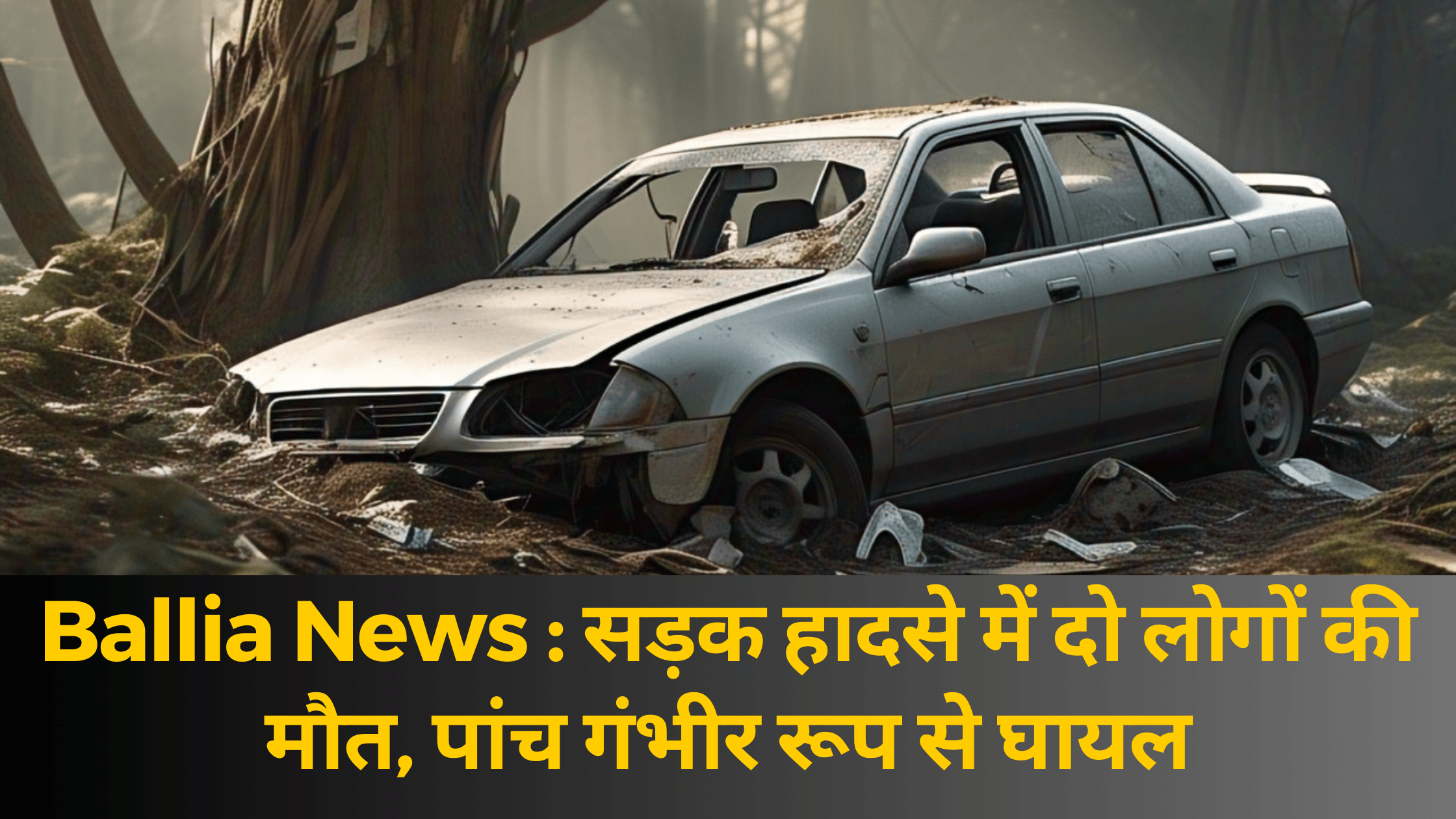 Ballia News : सड़क हादसे में दो लोगों की मौत, पांच गंभीर रूप से घायल