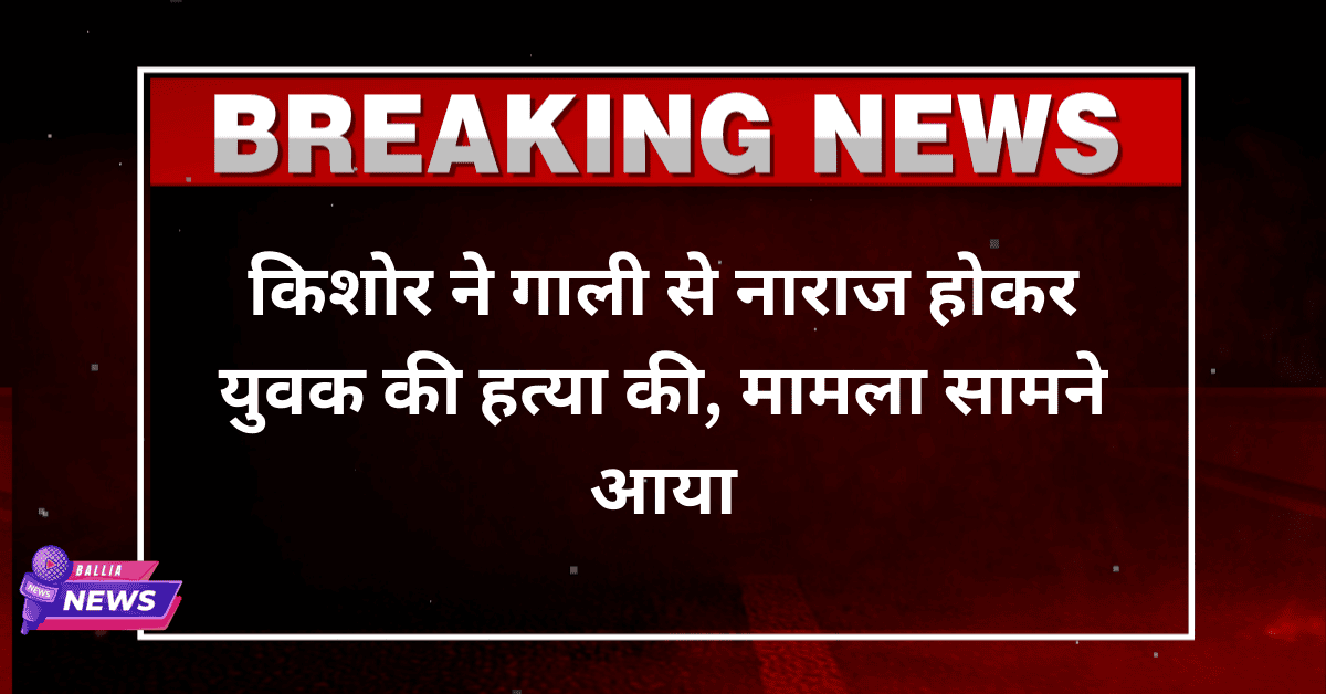 किशोर ने गाली से नाराज होकर युवक की हत्या की, मामला सामने आया theballianews.com