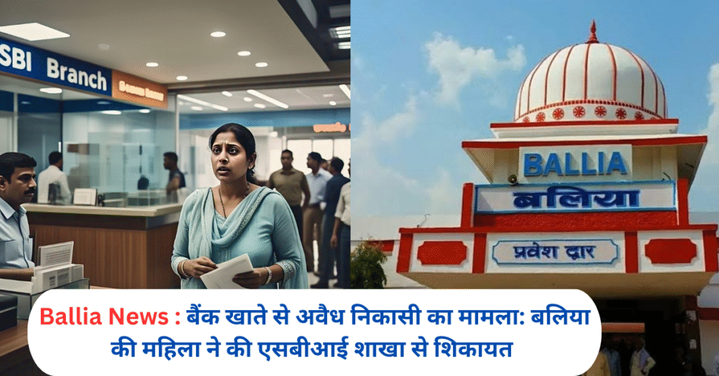 बैंक खाते से अवैध निकासी का मामला: बलिया की महिला ने की एसबीआई शाखा से शिकायत