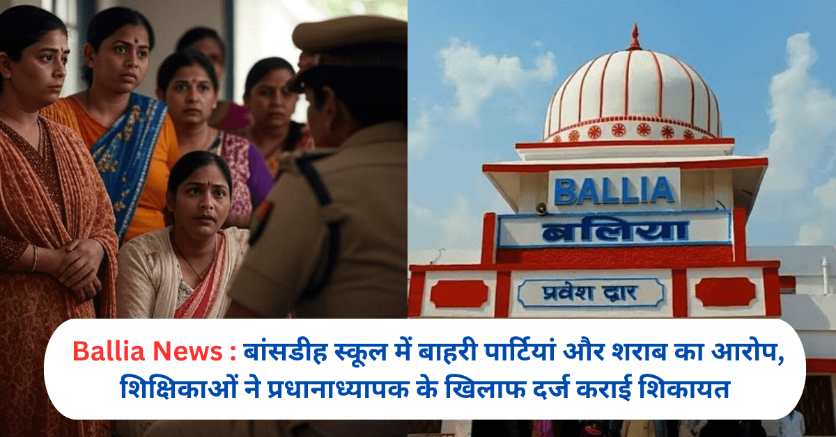 बांसडीह स्कूल में बाहरी पार्टियां और शराब का आरोप, शिक्षिकाओं ने प्रधानाध्यापक के खिलाफ दर्ज कराई शिकायत