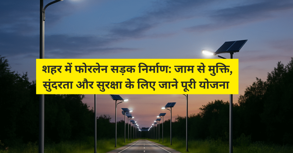 शहर में फोरलेन सड़क निर्माण: जाम से मुक्ति, सुंदरता और सुरक्षा के लिए जाने पूरी योजना