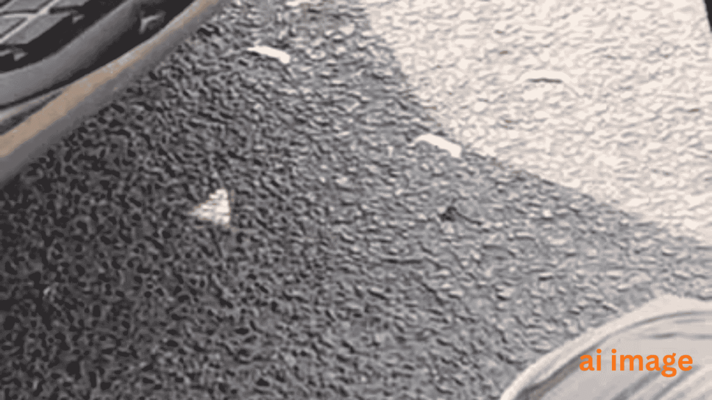 Blades scattered on the road of Ballia's overbridge, people panicked