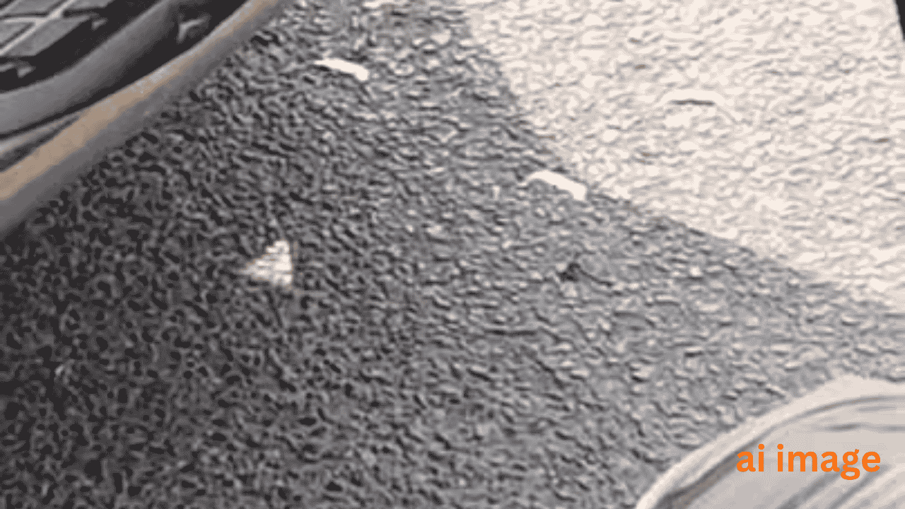 Blades scattered on the road of Ballia's overbridge, people panicked