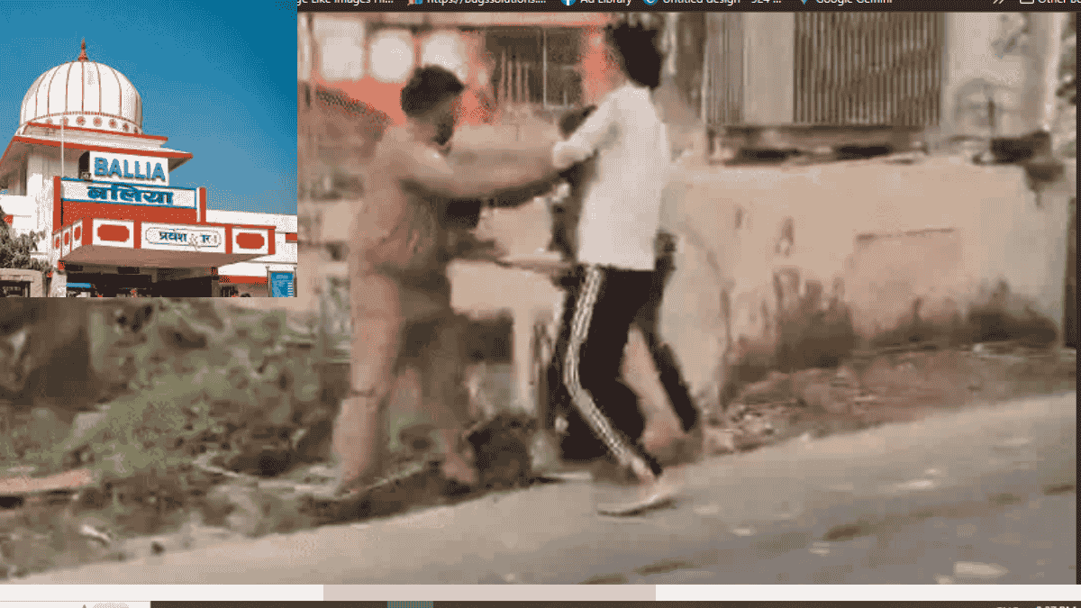 डॉयल-112 के दो सिपाहियों को सरेआम पीटा, एक को जमीन पर गिराकर लात-घूंसे और ईंट से मारने की कोशिश – वीडियो वायरल